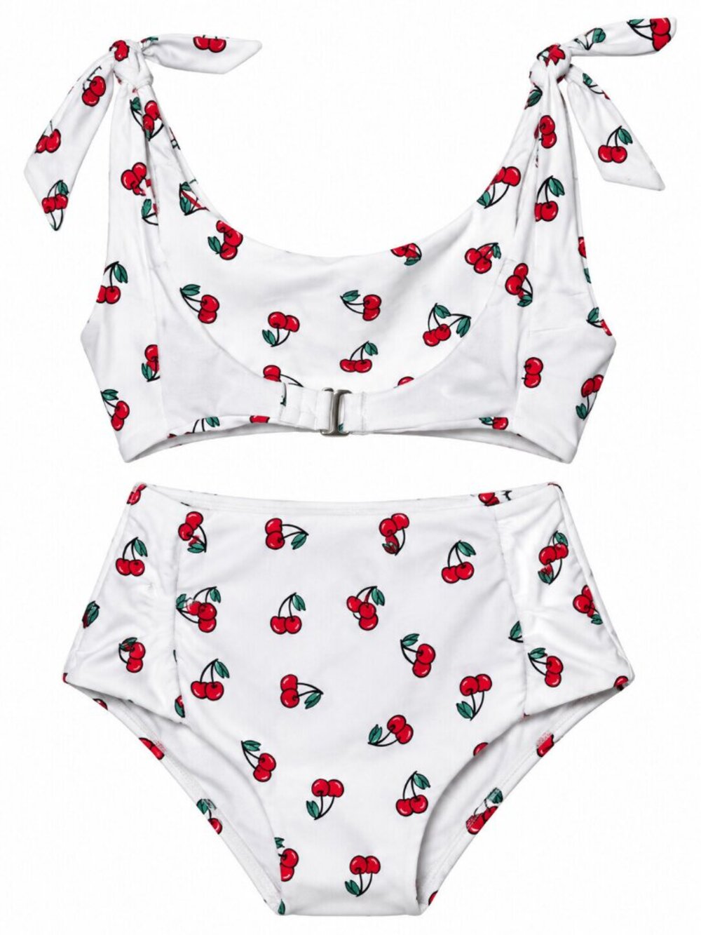 Skinny Dip by Melissa White Cherry Print Bikini Set NWT Size M